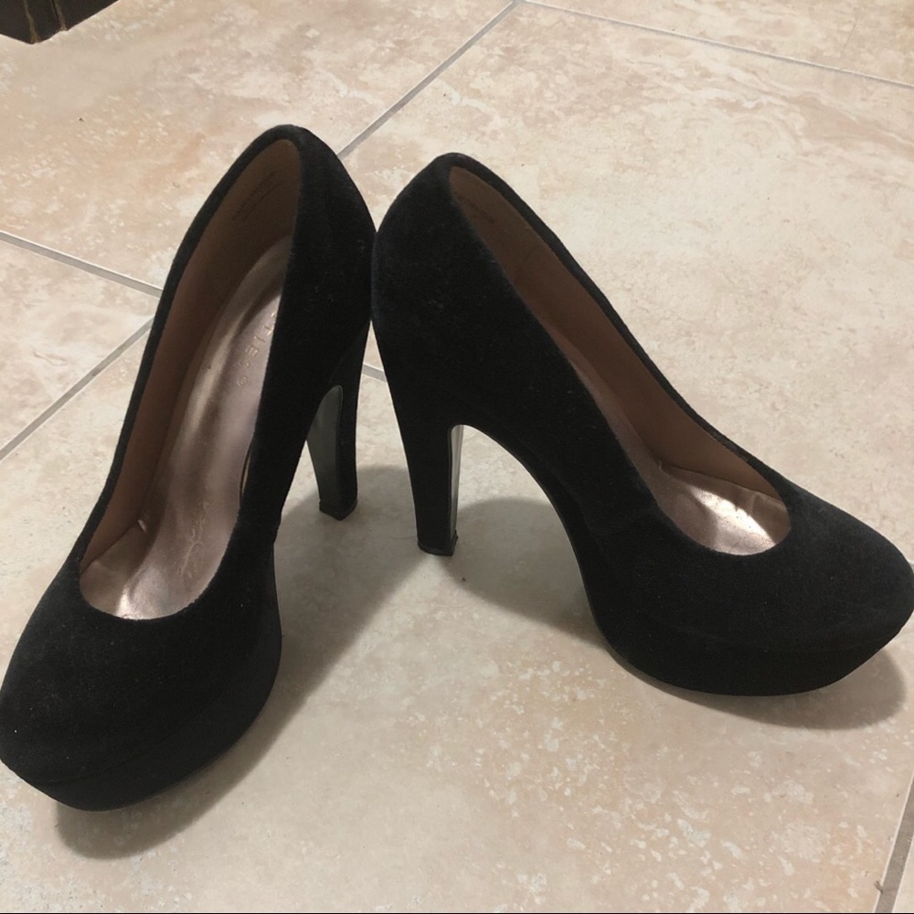Westies velvet black shoes